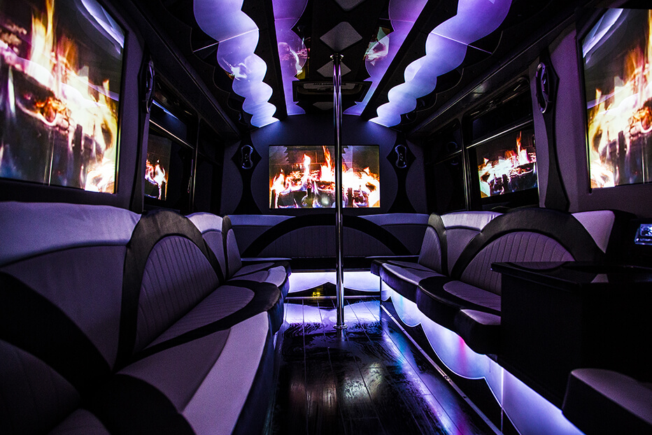 Party bus interior